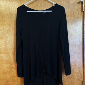 Black asymmetrical tunic